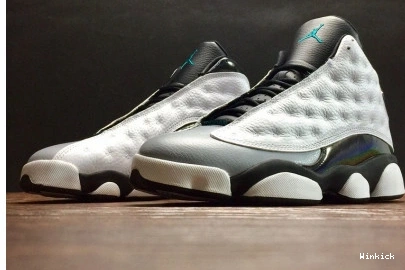 HOLOGRAM” WHITE AIR 414571-115 JORDAN MENS RETRO “BARONS 13 GREY 0829